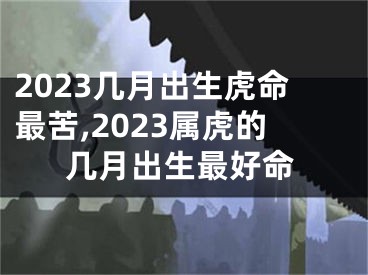 2023几月出生虎命最苦,2023属虎的几月出生最好命