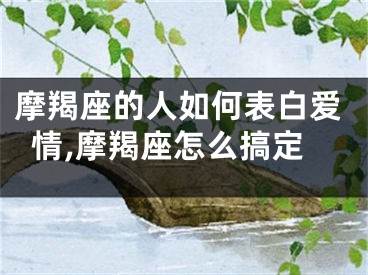摩羯座的人如何表白爱情,摩羯座怎么搞定
