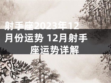 射手座2023年12月份运势 12月射手座运势详解