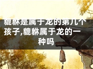 貔貅是属于龙的第几个孩子,貔貅属于龙的一种吗