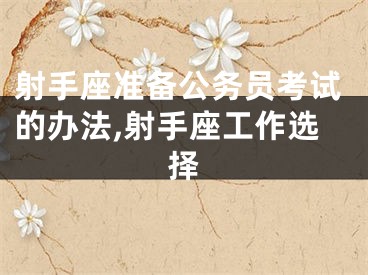 射手座准备公务员考试的办法,射手座工作选择