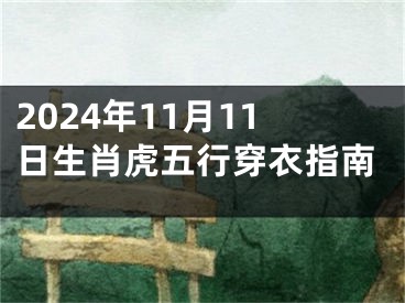 2024年11月11日生肖虎五行穿衣指南