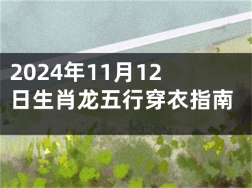 2024年11月12日生肖龙五行穿衣指南