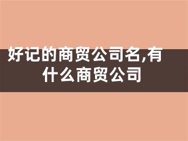 好记的商贸公司名,有什么商贸公司