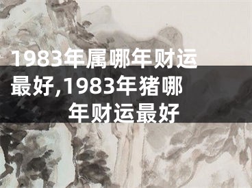 1983年属哪年财运最好,1983年猪哪年财运最好