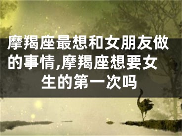摩羯座最想和女朋友做的事情,摩羯座想要女生的第一次吗