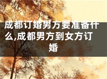 成都订婚男方要准备什么,成都男方到女方订婚