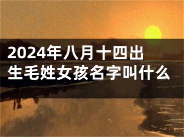 2024年八月十四出生毛姓女孩名字叫什么