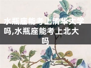 水瓶座能考上清华大学吗,水瓶座能考上北大吗