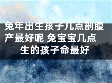 兔年出生孩子几点剖腹产最好呢 兔宝宝几点生的孩子命最好