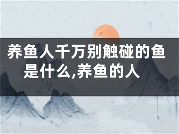 养鱼人千万别触碰的鱼是什么,养鱼的人