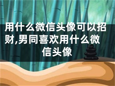 用什么微信头像可以招财,男同喜欢用什么微信头像