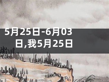 5月25日-6月03日,我5月25日