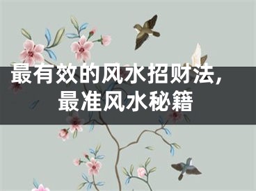 最有效的风水招财法,最准风水秘籍