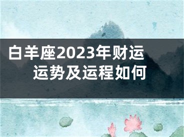 白羊座2023年财运运势及运程如何