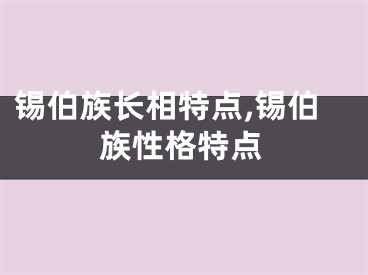 锡伯族长相特点,锡伯族性格特点