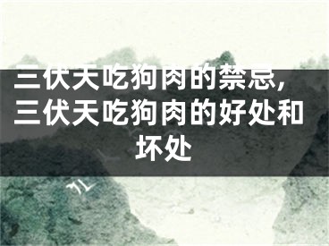 三伏天吃狗肉的禁忌,三伏天吃狗肉的好处和坏处