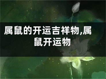 属鼠的开运吉祥物,属鼠开运物