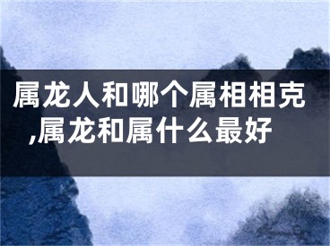 属龙人和哪个属相相克,属龙和属什么最好