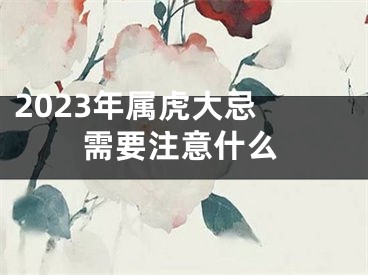 2023年属虎大忌 需要注意什么