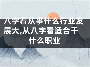 八字看从事什么行业发展大,从八字看适合干什么职业