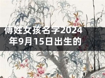 傅姓女孩名字2024年9月15日出生的