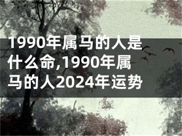 1990年属马的人是什么命,1990年属马的人2024年运势
