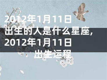 2012年1月11日出生的人是什么星座,2012年1月11日出生运程