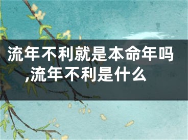 流年不利就是本命年吗,流年不利是什么