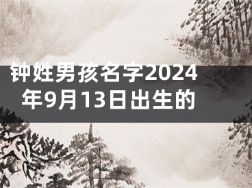 钟姓男孩名字2024年9月13日出生的