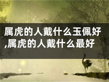 属虎的人戴什么玉佩好,属虎的人戴什么最好