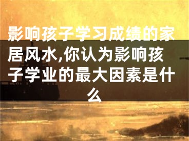 影响孩子学习成绩的家居风水,你认为影响孩子学业的最大因素是什么