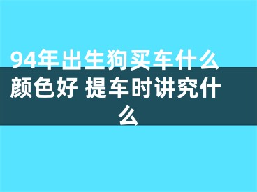 94年出生狗买车什么颜色好 提车时讲究什么