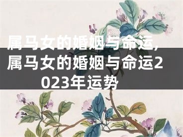 属马女的婚姻与命运,属马女的婚姻与命运2023年运势