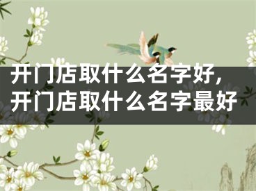 开门店取什么名字好,开门店取什么名字最好