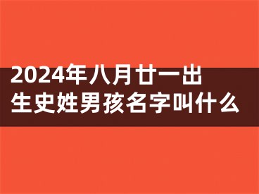 2024年八月廿一出生史姓男孩名字叫什么