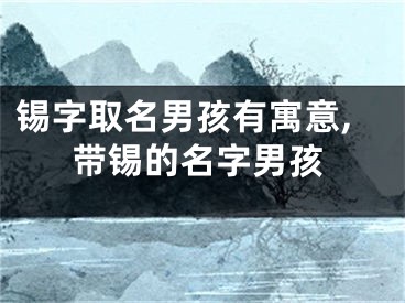 锡字取名男孩有寓意,带锡的名字男孩