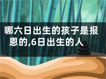 哪六日出生的孩子是报恩的,6日出生的人