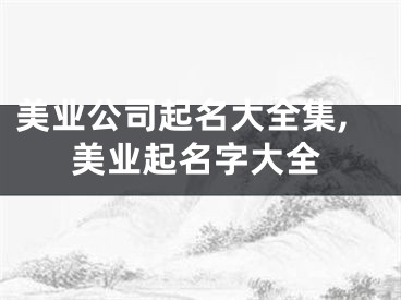 美业公司起名大全集,美业起名字大全
