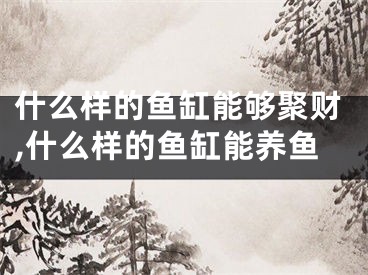 什么样的鱼缸能够聚财,什么样的鱼缸能养鱼