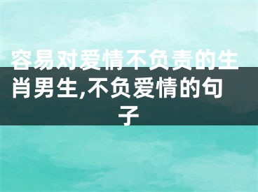 容易对爱情不负责的生肖男生,不负爱情的句子