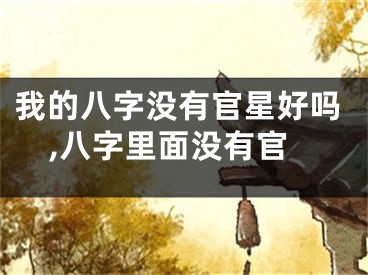 我的八字没有官星好吗,八字里面没有官