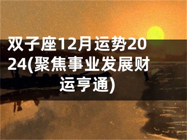 双子座12月运势2024(聚焦事业发展财运亨通)