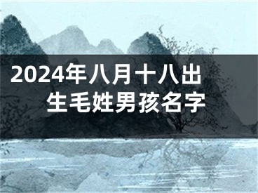 2024年八月十八出生毛姓男孩名字