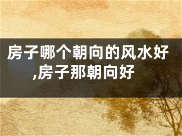 房子哪个朝向的风水好,房子那朝向好