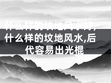 什么样的坟地风水好,什么样的坟地风水,后代容易出光棍