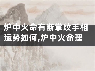 炉中火命有断掌纹手相运势如何,炉中火命理