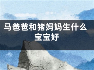 马爸爸和猪妈妈生什么宝宝好