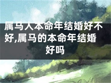 属马人本命年结婚好不好,属马的本命年结婚好吗