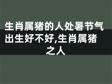 生肖属猪的人处暑节气出生好不好,生肖属猪之人